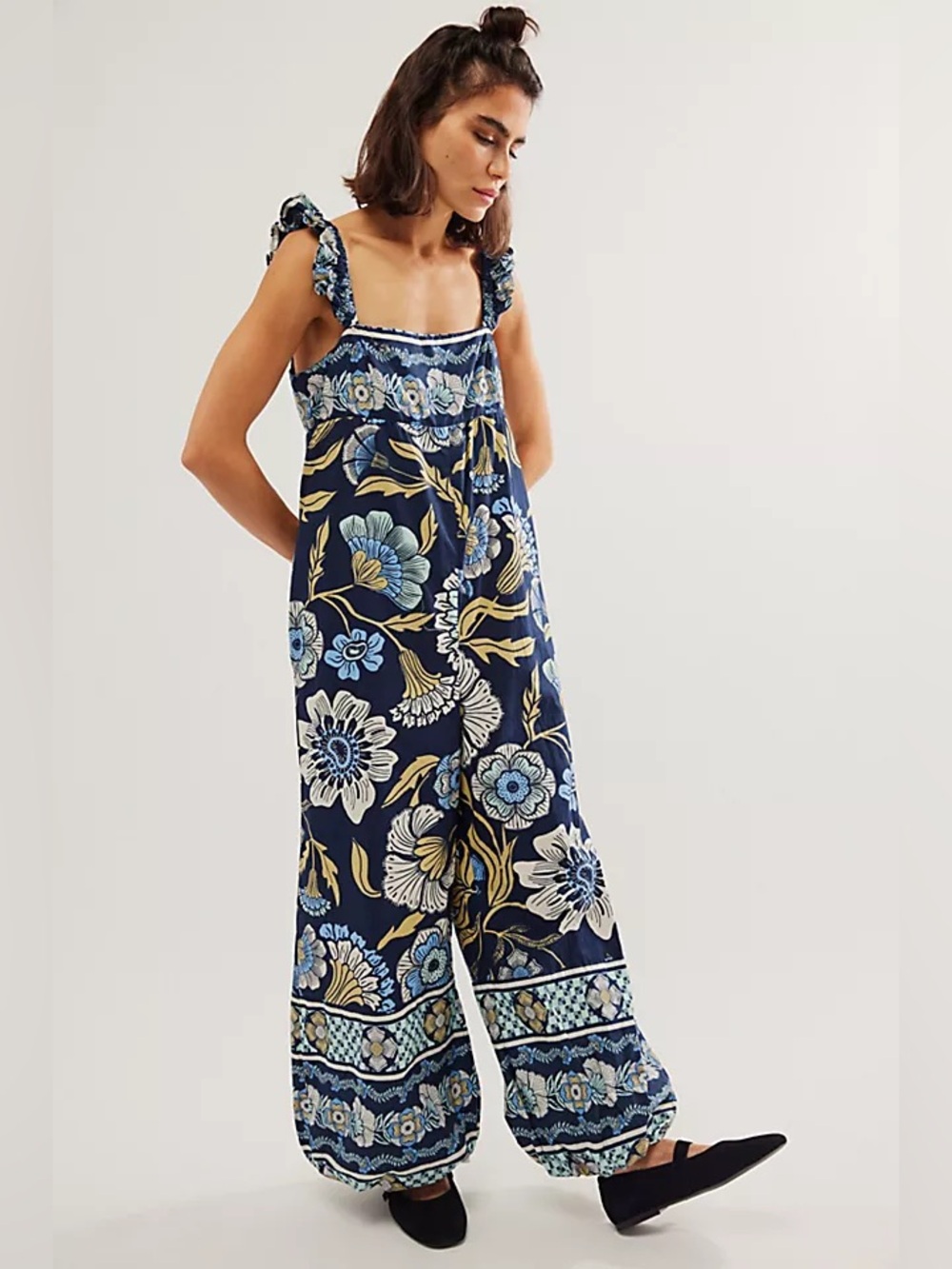 NWT Bali Albright Jumpsuit by Free People - Navy - Size M